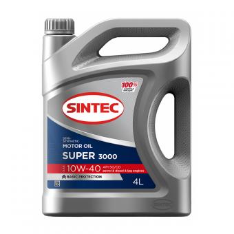 Масло моторное SINTEC SUPER 3000 10W40 полусинтетика 4 л 801894