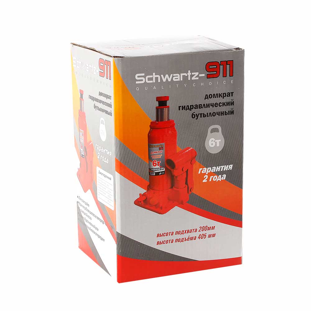 Домкрат гидравлический SCHWARTZ-911 бутылочный 6 т ДОМК0006