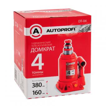 Домкрат гидравлический AUTOPROFI бутылочный  4 т DT-04